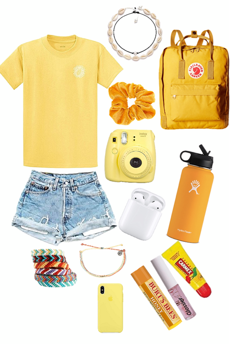 The yellow aesthetic Vsco girl