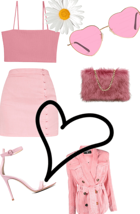 party/club pink outfit