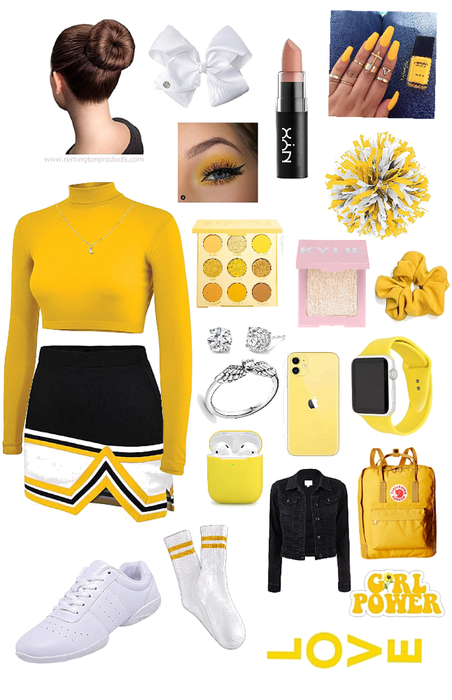 yellow cheer outfit ;)