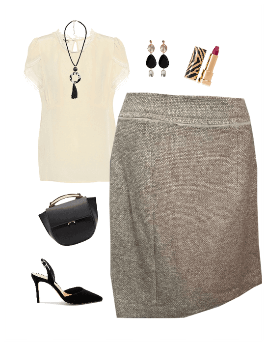 ANN TAYLOR SKIRT OUTFIT