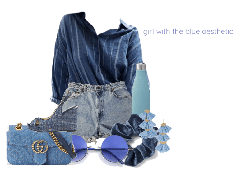The girl with the blue aesthetic