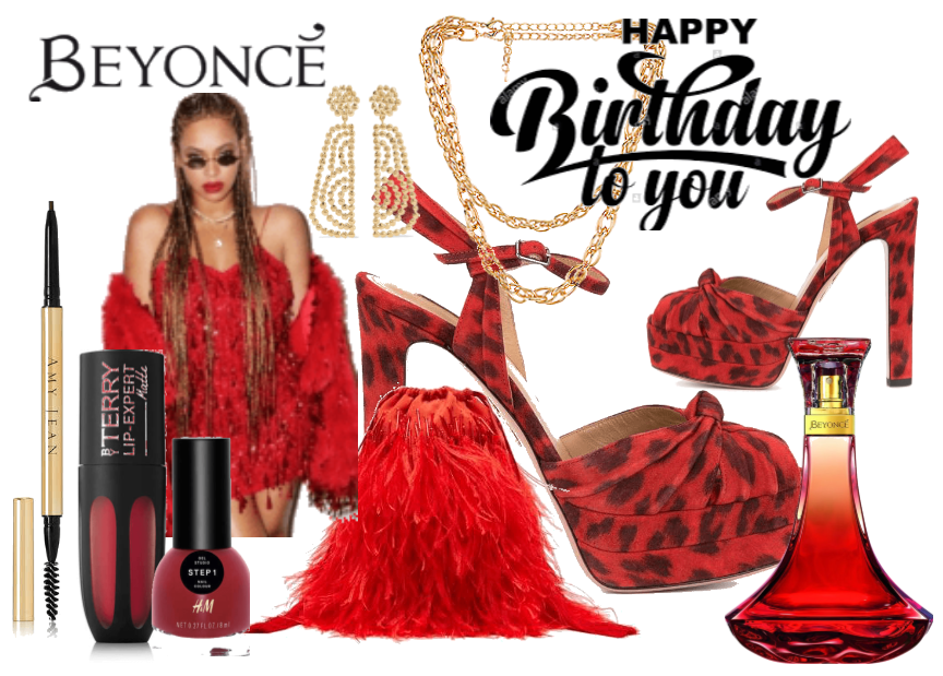 Beyonce Red Happy Birthday