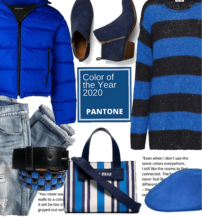 Pantone blue outfit