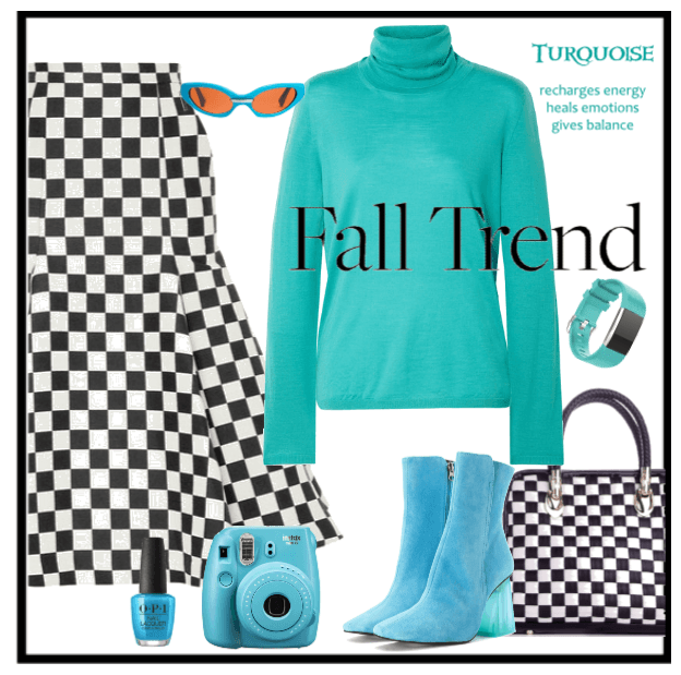CHECKED & TURQUOISE