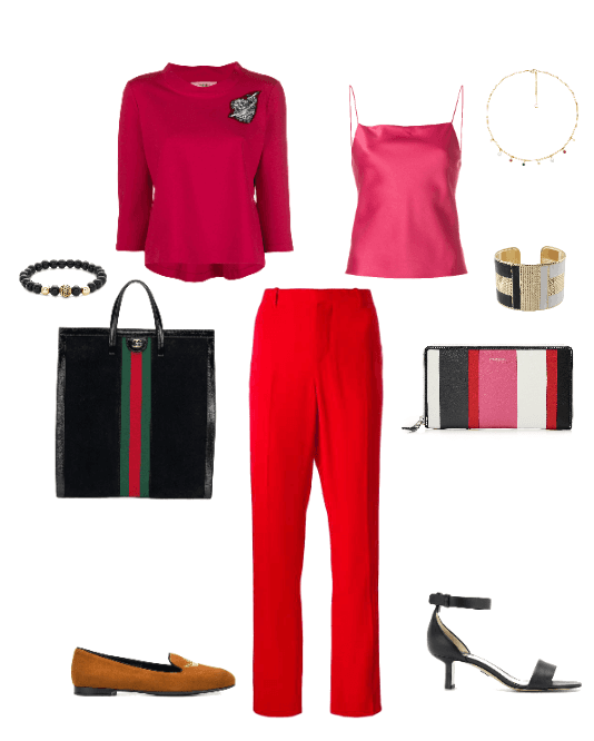 red trouser combination 4