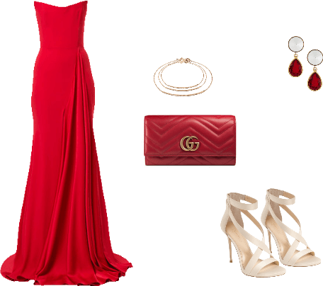 Red Glam Outfit
