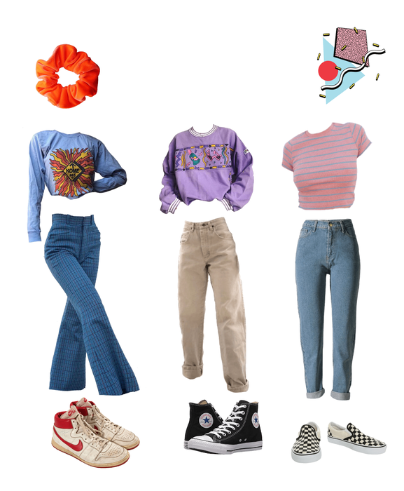 80s outfit with converse
