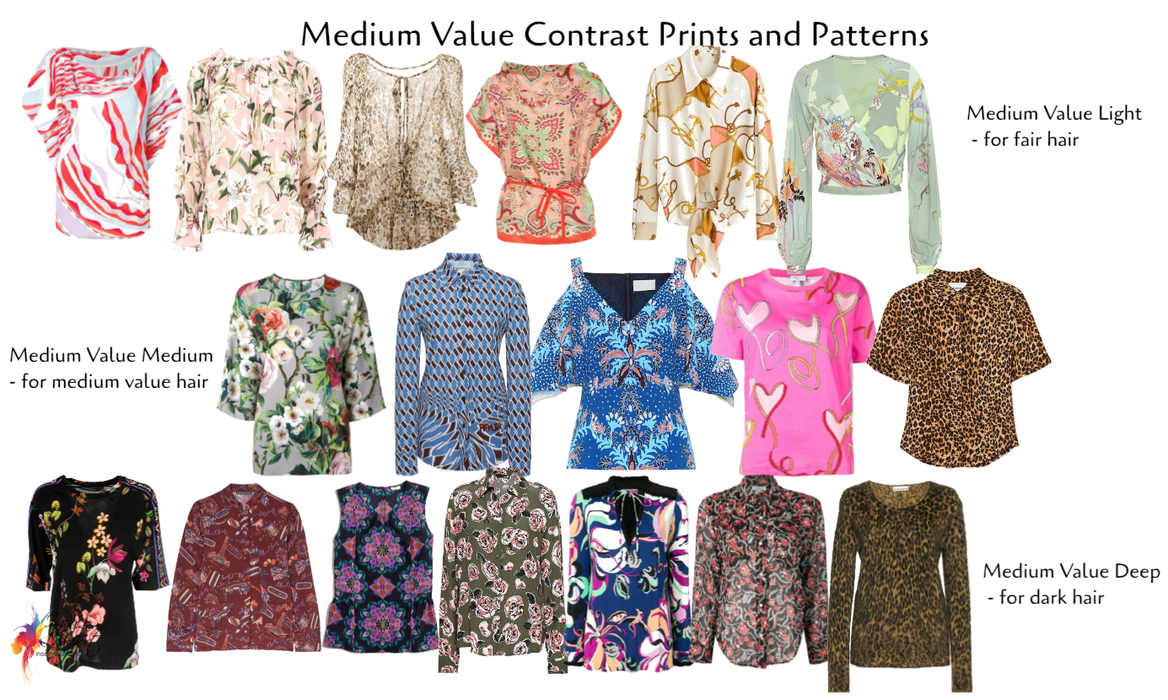 medium value contrast prints and patterns