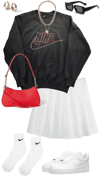 tennis skirt look