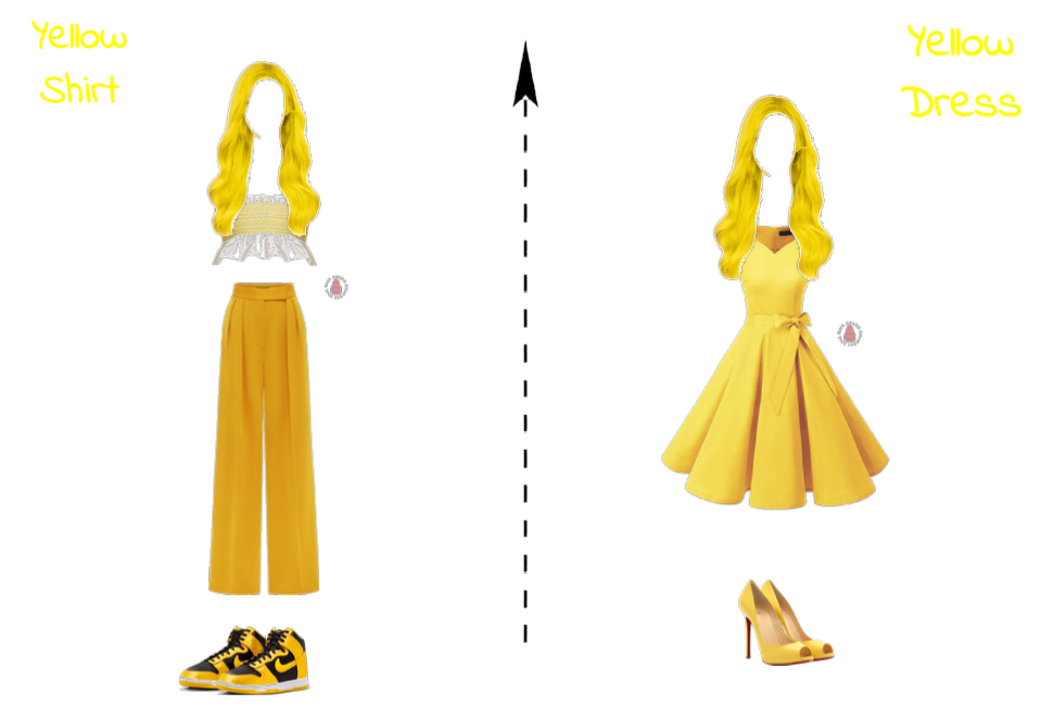 Yellow Shirt vs. Yellow Dress wich would you wear?