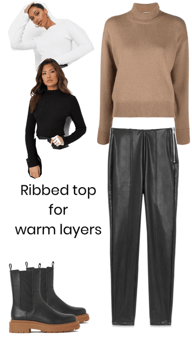 Winter layering outfit