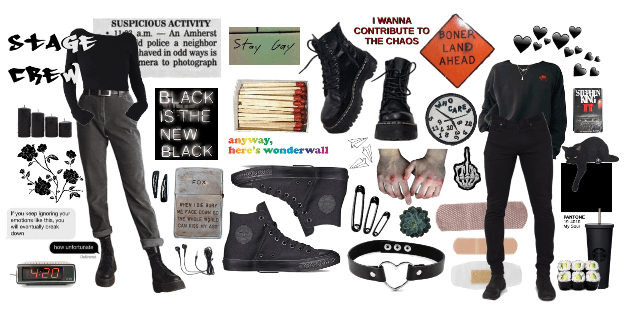 stage crew moodboard/vibes