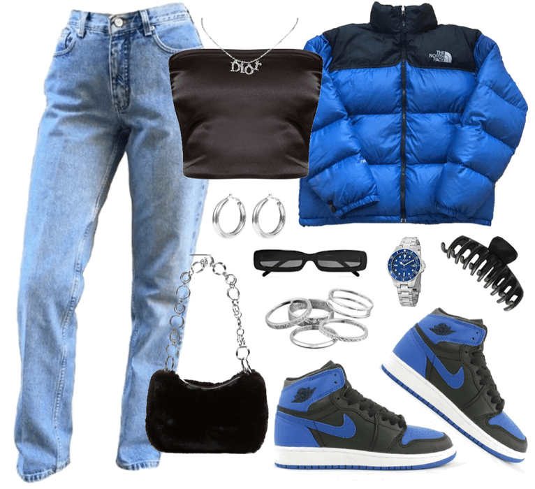 blue streetwear jordan 1s🪁