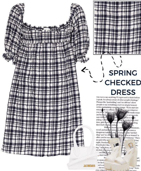 SPRING CHECKED DRESS- SOLID & STRIPED