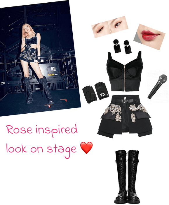 Rose inspired look on stage