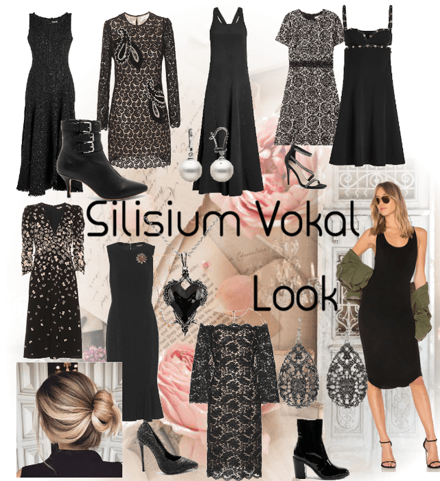 Silisium Vokal outfit - dress black/ brown classy