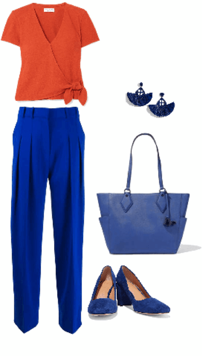 Outfit pantalón azul