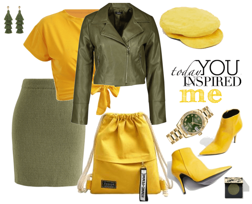 yellow and olive green