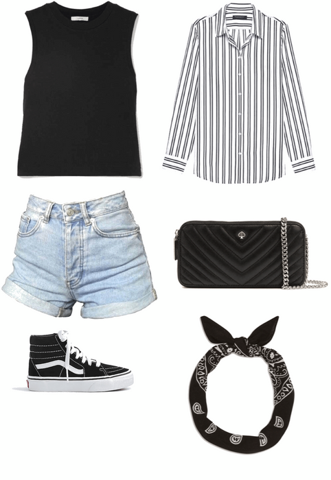 casual black and white