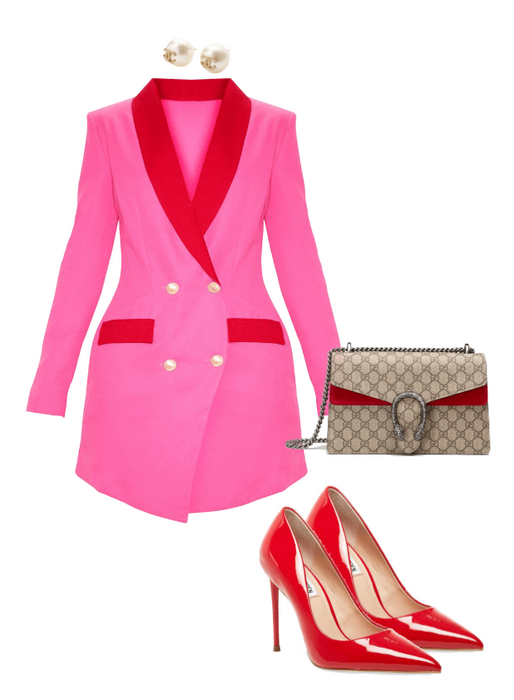 Pink and Red . Blazer Trend