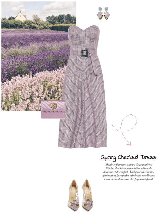 spring checked dress