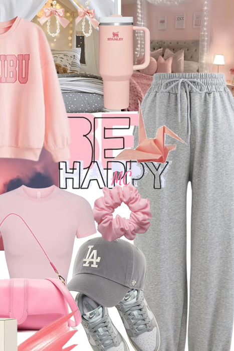gray and pink