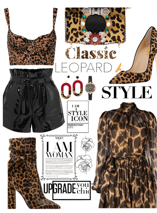 Leopard Leather In Two