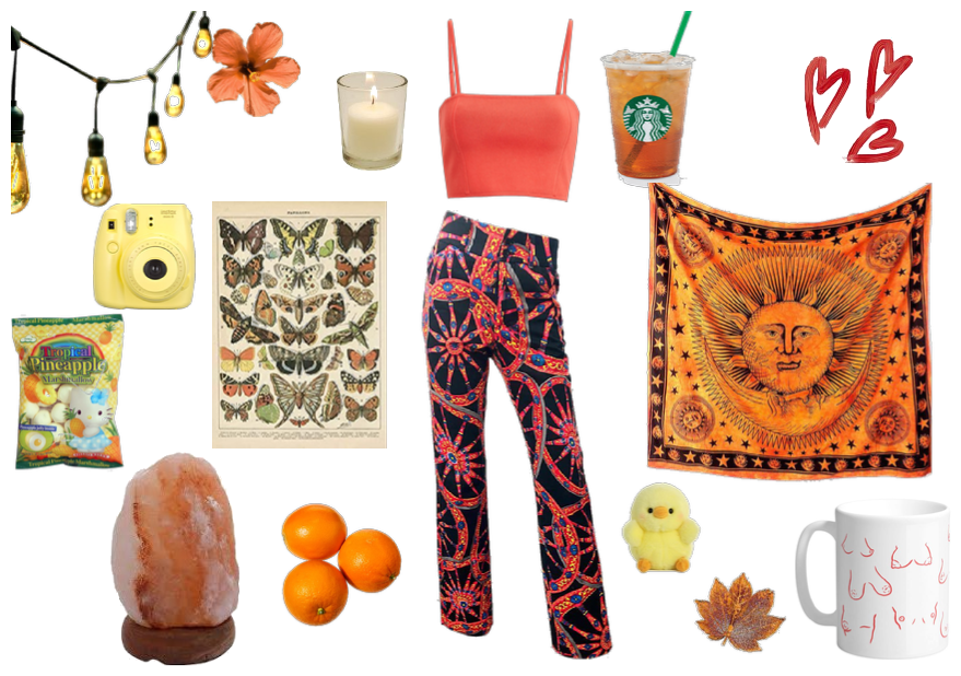 Orange hippie style