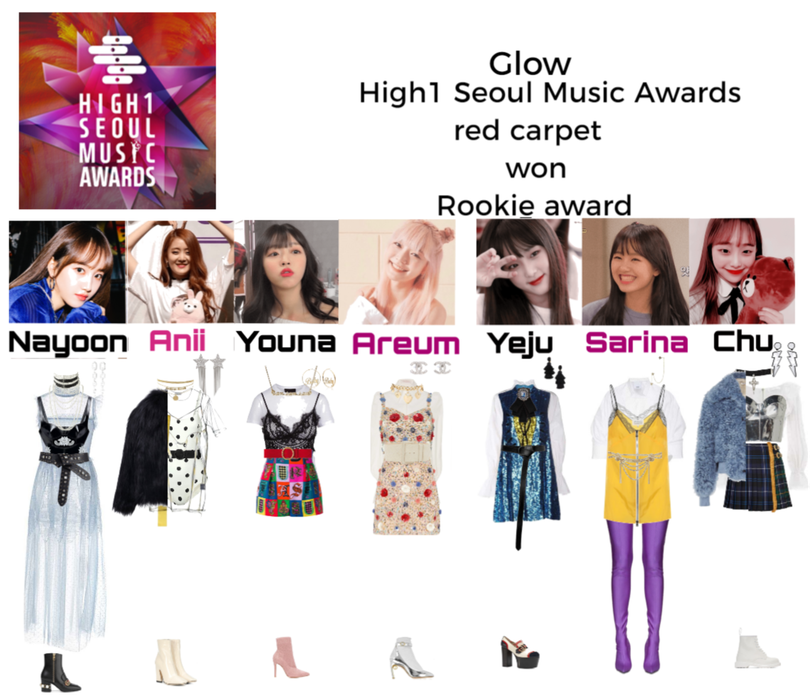 Glow High1 Seoul Music Awards red carpet