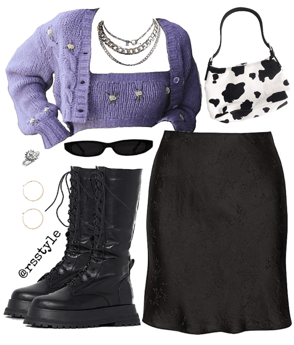 Casual purple fall outfit