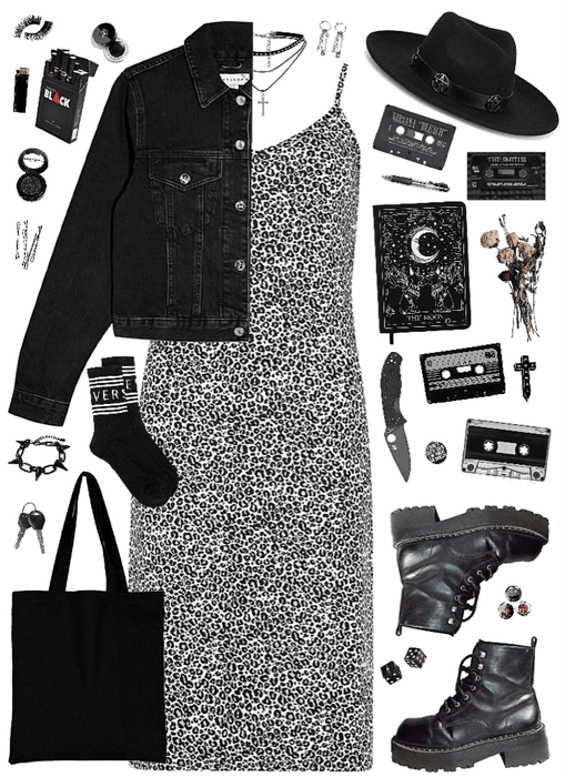 Modern Grunge - Midi Dress Style 🌙
