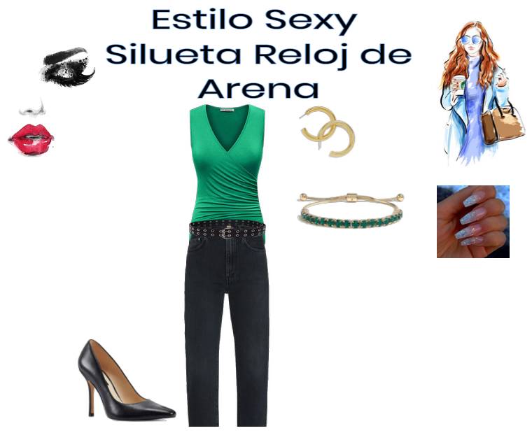 estilo Sexy - Silueta reloj arena