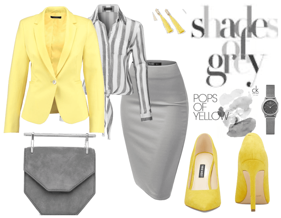 Shades of grey and a pop of yellow