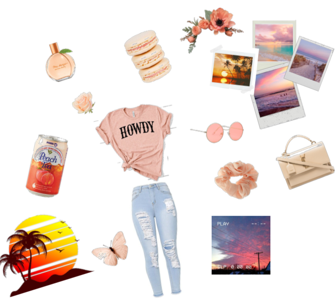 Sunset-Peach Color Themed Outfit