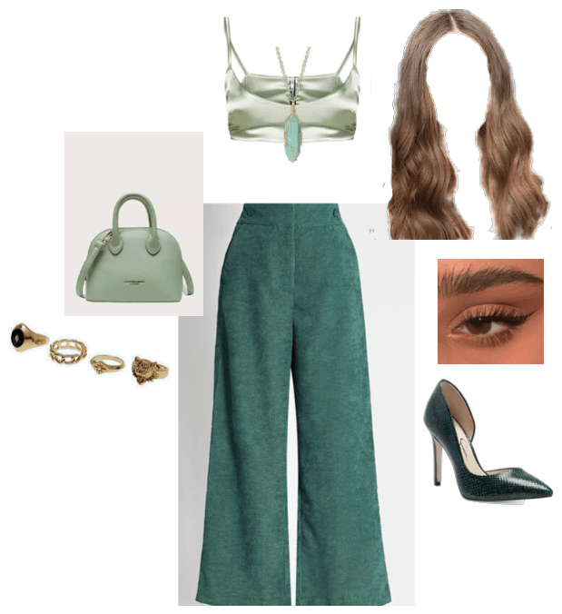 Green Monochromatic Outfit