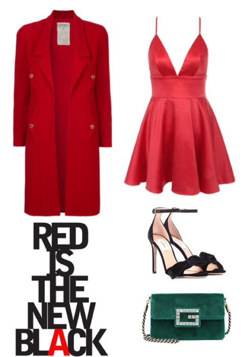 Red Dress Holiday Look