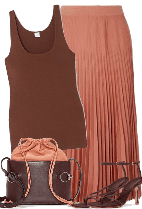 BROWN AND DUSTY ROSE
