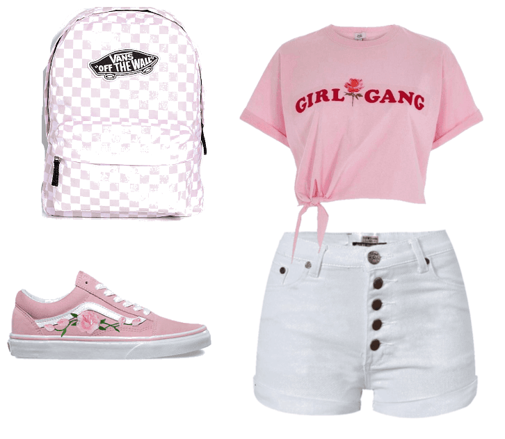 Pink vans outtfit