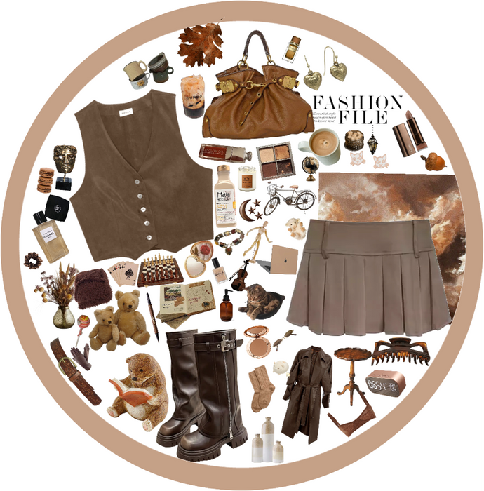brown business casual outfit