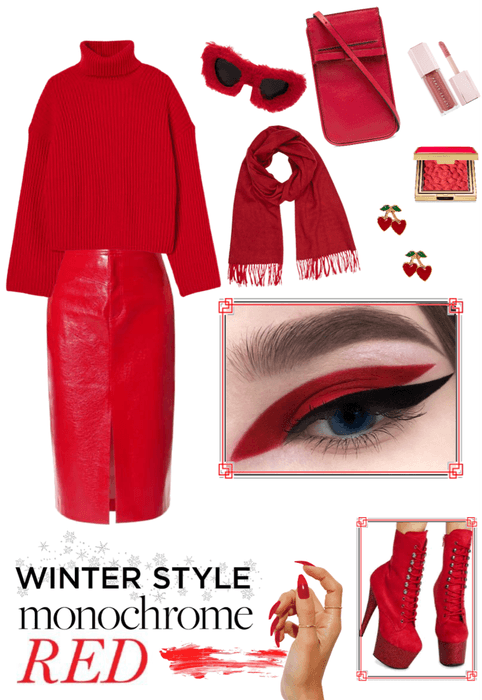 Monochromatic 🟥 winter outfit