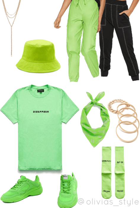 Billie Eilish Inspired Neon Green Outfit