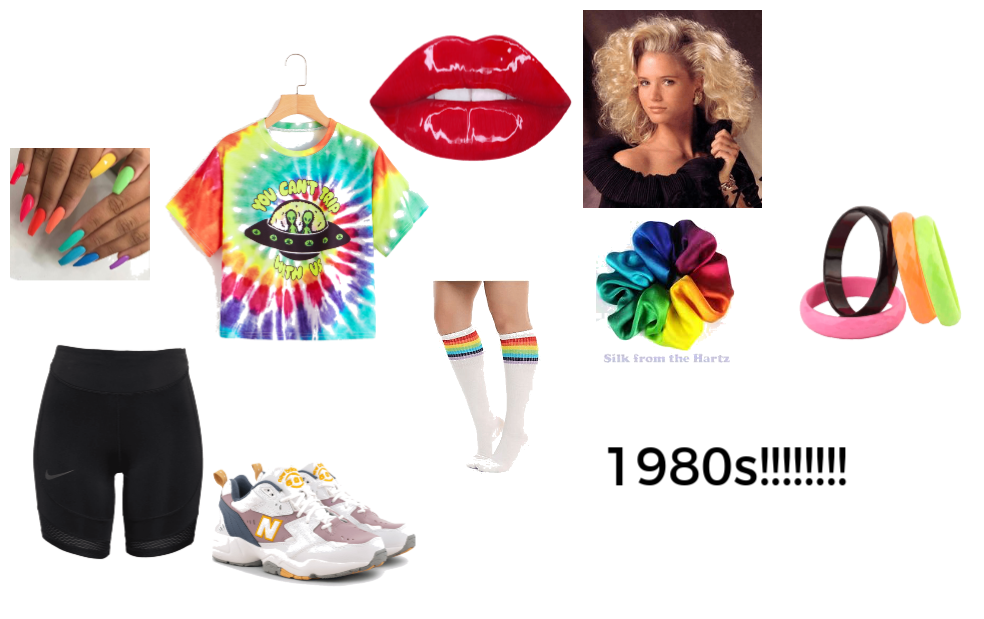 1980s rainbow style
