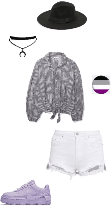 Asexual Pride Flag Inspired Outfit