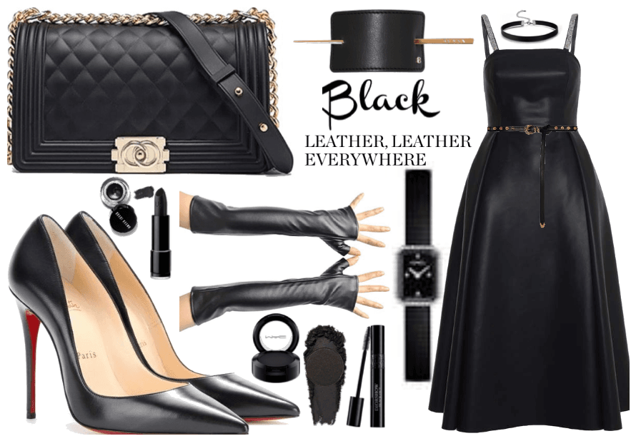 black leather