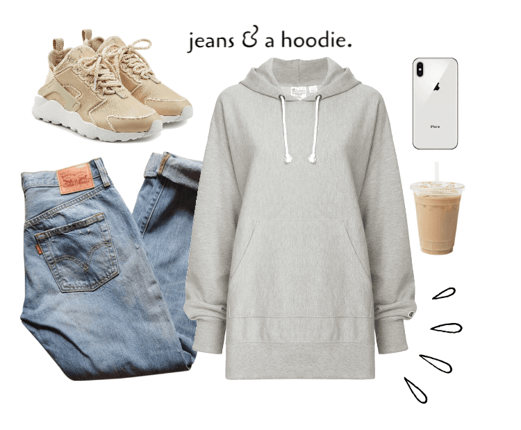 Jeans & a hoodie