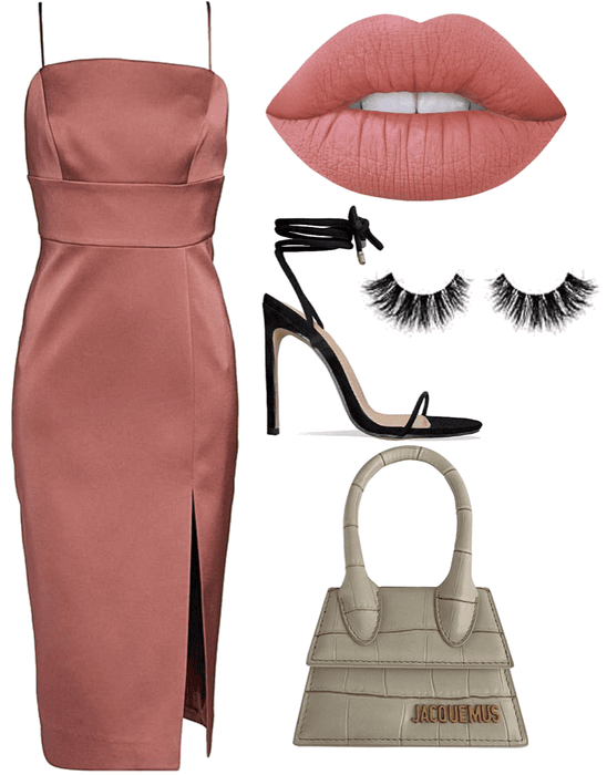 rose nude night out outfit