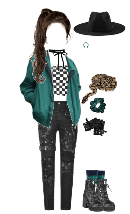 Green and black grunge