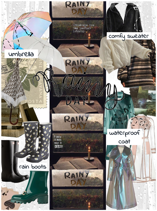 Rainy Days - Moodboard - Fashion Trends