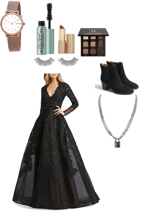 A ball gown outfit