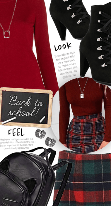 How To Rock A Flirty Plaid Mini And Turtleneck For School